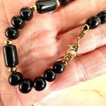 Monet black and gold tone bracelet Photo 4
