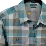 Eddie Bauer  Plaid Button-Up Shirt Gorpcore Outdoors Camping Hiking Size S Photo 2