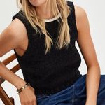 Free People #29 NWT Sicily Shell Sweater in Black Combo Photo 0