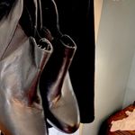 BCBGeneration  Black Leather Ankle Boots 9 1/2 Photo 2