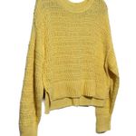 American Eagle AE Women's Textured Sweater Long Sleeve Bright Yellow NWOT Medium Photo 1