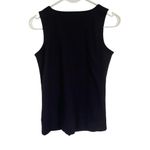 Talbots women's size P navy blue sleeveless v-neck stretchy tank top summer new Photo 6