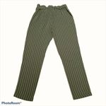 Bebe pinstriped paper bag waist cropped pants Photo 1