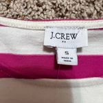 J.Crew  Women’s Pink & White Striped Short Sleeve Top Gold Button Shoulder NWT Photo 1