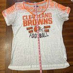NFL Cleveland Browns XL V-Neck Tee -  Football White/Orange Photo 5