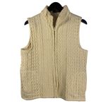 John Branigan Weavers Cable Knit Wool Vest Cream Ivory Aran Style Ireland M Size M Photo 0