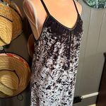 Topshop  Small Grey Crushed Velvet Spaghetti Strap Dress Photo 0