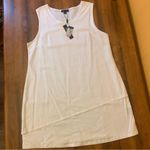 Charlie Paige  Dress XL Pink White Stripe Mini Sleeveless 100% Cotton Side Zip Photo 9