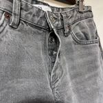 ZARA Women's Button Fly Jeans 6 Long Straight Leg Mid Rise Denim Photo 2