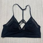 Aerie  Black Mesh Dot Strappy Back Bralette Photo 0