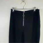 Elizabeth and James Elizabeth And‎ James Black Slim Leg Exposed Front Zipper Pant Photo 3