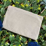 SUPER CUTE BOHO HAND BAG/ POUCH WITH ZIPPER & POM POMS Blue Photo 5