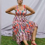 Anthropologie  Square Neck Maxi Dress Size 12 Photo 4