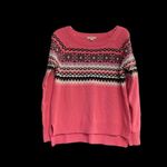 NEW YORK & CO Southwest Aztec Print Pullover Pink Size Small Fiesta Pink Photo 7