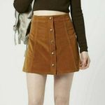 Topshop  • Mini Skirt • Corduroy • Brown • Spring • Summer • Beach • Size 6 Photo 0