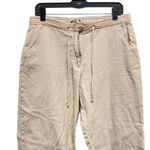 Woolrich  Womens 12 Pants 1404 Stone Flat Front Cotton Cropped Drawstring Pockets Photo 2