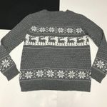 grey and white deer Crewneck sweater M Size M Photo 3