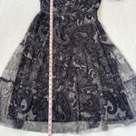 Candalite Floral Mesh Overlay Lined Dress Medium Black Flutter Sleeve Whimsigoth Photo 13
