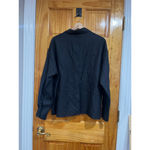 Womens Djerf Avenue Button Up Boxu Organic Cotton Minimalist Black Shirt Medium Photo 6