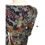 Hugo Buscati  Collection mini Dress Womens 8 Velvet Burnout Floral Long Sleeve‎ Photo 2