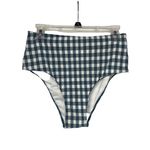 Faithfull the Brand  Womens Blue Check Print Swim Bottom‎ L Photo 1