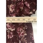 Taylor and Sage Printed Lace Illusion Dark Berry Bark Polyester Blouse Top Sz M Purple Size M Photo 5