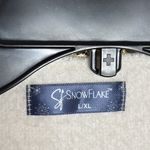 Snowflake Ivory ladylike Knit Jacket gold thread trim Size L / XL White Photo 9