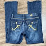 Rock & Republic Rock &‎ Republic Jeans Kasandra Blue Studded Bootcut Distressed Mid Rise 8 Photo 1