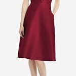Alfred Sung NWT Burgundy Red Faux Wrap Cocktail Dress Size 8 Photo 0