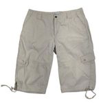 Columbia  Cargo Shorts W's Sz 8 Oatmeal Lightweight Knee Outdoor Travel Resort Photo 0