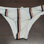 Tavik NWT XS Ali Moderate Coverage Desert Clay Stripe Reversible Bikini Bottom White Photo 0