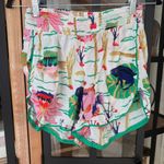 Anthropologie  x Claire Colin art shorts elastic smock waistband colorful print Photo 3