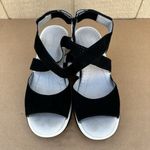 Jambu  Women’s Lilly Wedge Sandals Shoes Size 7 Black Leather Strappy Photo 3