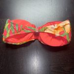 Carmen Marc Valvo  Pink Floral Bandeau Strapless Bikini Top Women's Size Small Photo 2