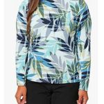 Hang Ten Tee Shirt Womens M Top Long Sleeve Print Zip Pocket Stretch Pullover Photo 0
