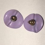 Vintage Light Purple Abstract Retro Boho Earrings Photo 2