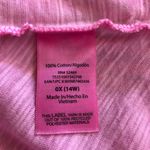 Terra & Sky Womens Tank Top Size OX 14W Longer Length Loose Fit Pink Tie Dye New Photo 8