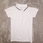 Athleta Momentum Polo Tee Shirt White Women's Medium 556401 Golf Tennis Photo 0