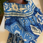 Farm Rio  Blue and White Floral Full Of Flowers Ruffle Jumpsuit Size Small Photo 6