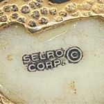 Vintage 60’s SELRO Signed Noh Okina White Devil Mask Whimsical Dangle Earrings Photo 7