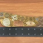 Vintage BAER SF Hammered Mixed Metal Boho Bohemian Woven Braided Belt One Size Tan Photo 10