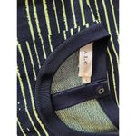 A.L.C. Culver Sweater Knit Dress Navy Acid Green Striped Mini Sz M Retail $560 Size M Photo 7