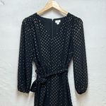 J.Crew Big Bow Midi Dress Clip Dot Black Size 0 Photo 8