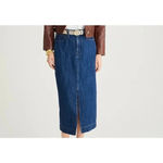 J.Crew Denim Midi Skirt High Rise Jean Skirt Trendy Size 28 Photo 6