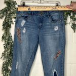 Democracy | women distressed light wash denim jeans with patches girlfriend Photo 4