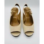 Stuart Weitzman IVORY LIGHT TAN TORTOISE SHELL WEDGES SHOES Size 9 Photo 1