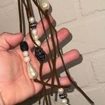 Chicos necklace Brown & pave & pearl toned beaded western fancy Photo 0