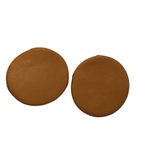 Women's IG Brown Polymer Clay Round Stud Earrings One Size Photo 1