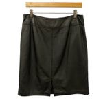 Croft & Barrow Black Lambskin Leather Skirt Size 12 Dark Academia Grunge Gothic Photo 3