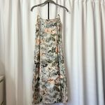 New Summer Floral Print Satin Barbie Sleeveless Midi Dress Size Medium Multi Photo 9